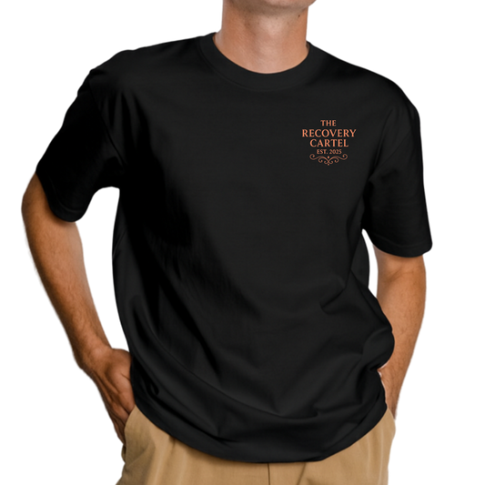 The Recovery Cartel - Signature T-shirts Copper Logo (Black / White / Navy)