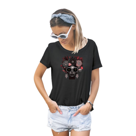 Peaceful Lilly T-shirts Black n Red Lilly  - (Black / White / Navy)