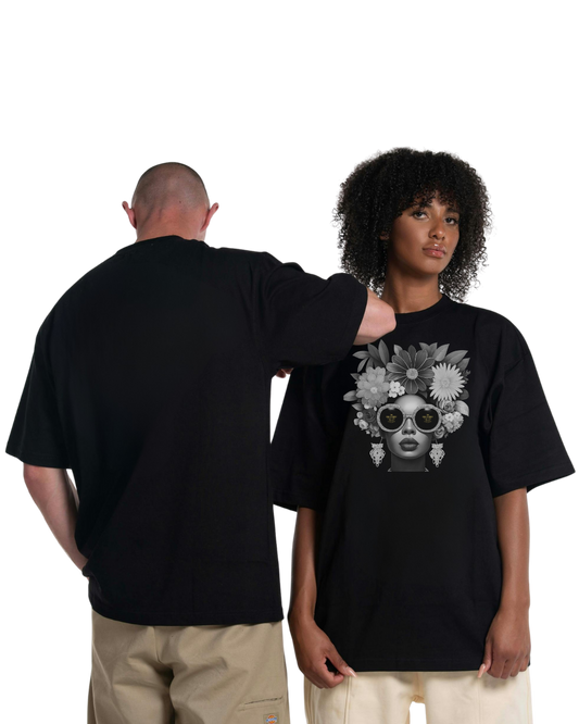 Peaceful Lilly - Long T-shirt Black n White  (Black or White)