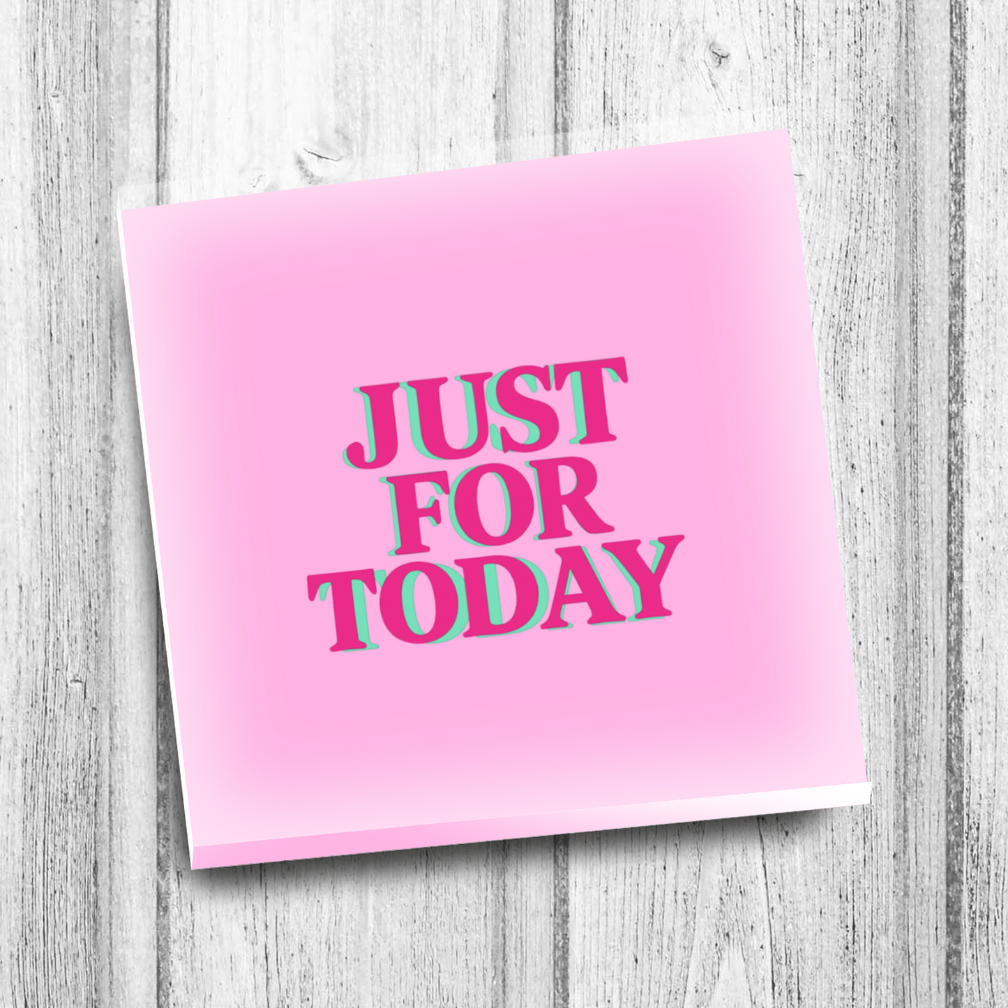 Glass Coaster - Just For Today - Pink