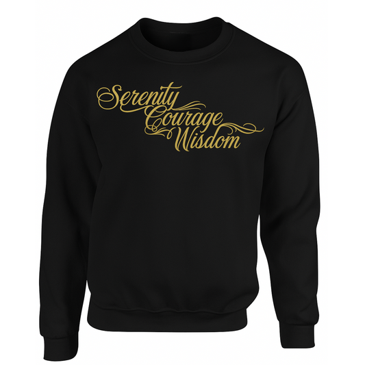 Gold - Serenity Courage Peace Sweatshirts (multi colours)