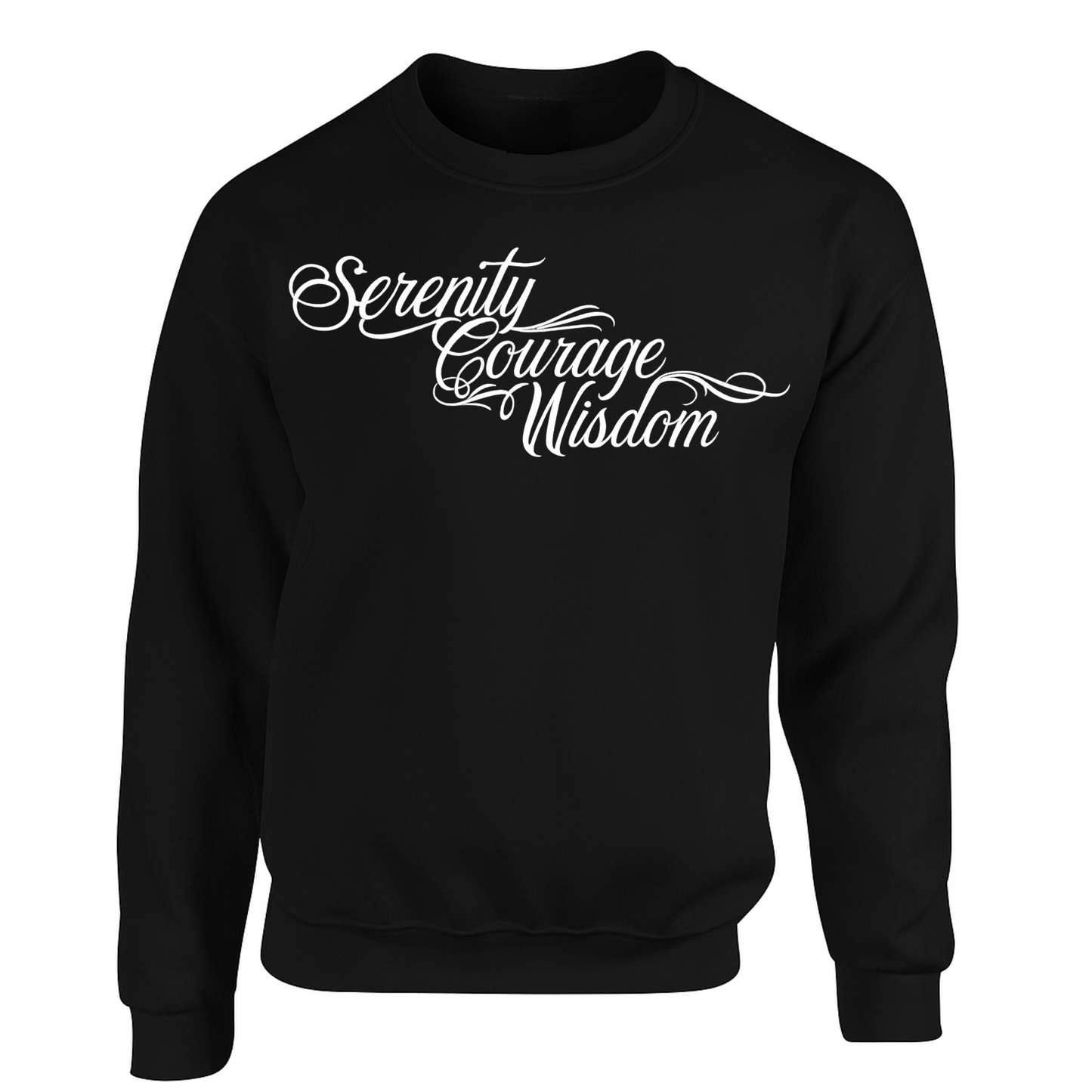 White - Serenity Courage Peace Sweatshirts (multi colours) (Copy)