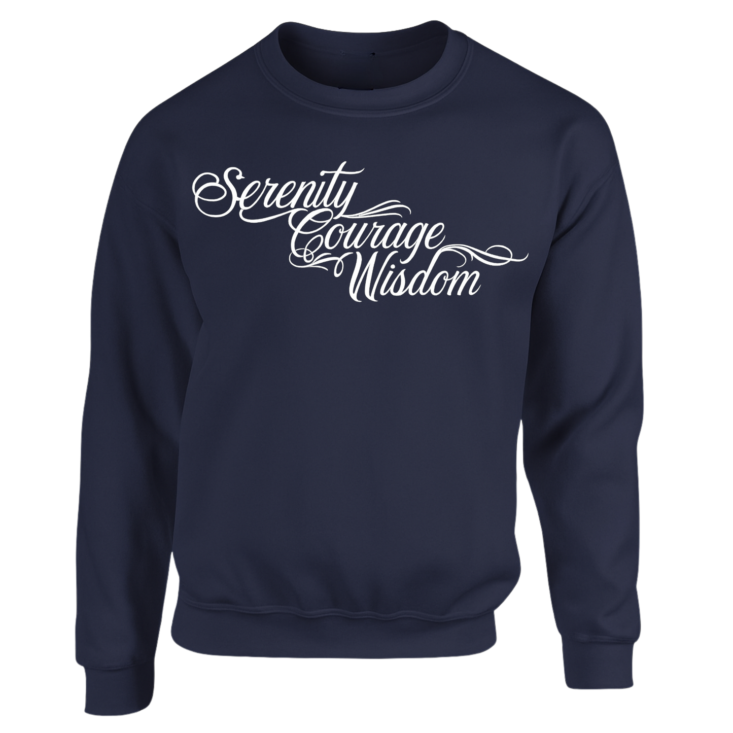 White - Serenity Courage Peace Sweatshirts (multi colours) (Copy)
