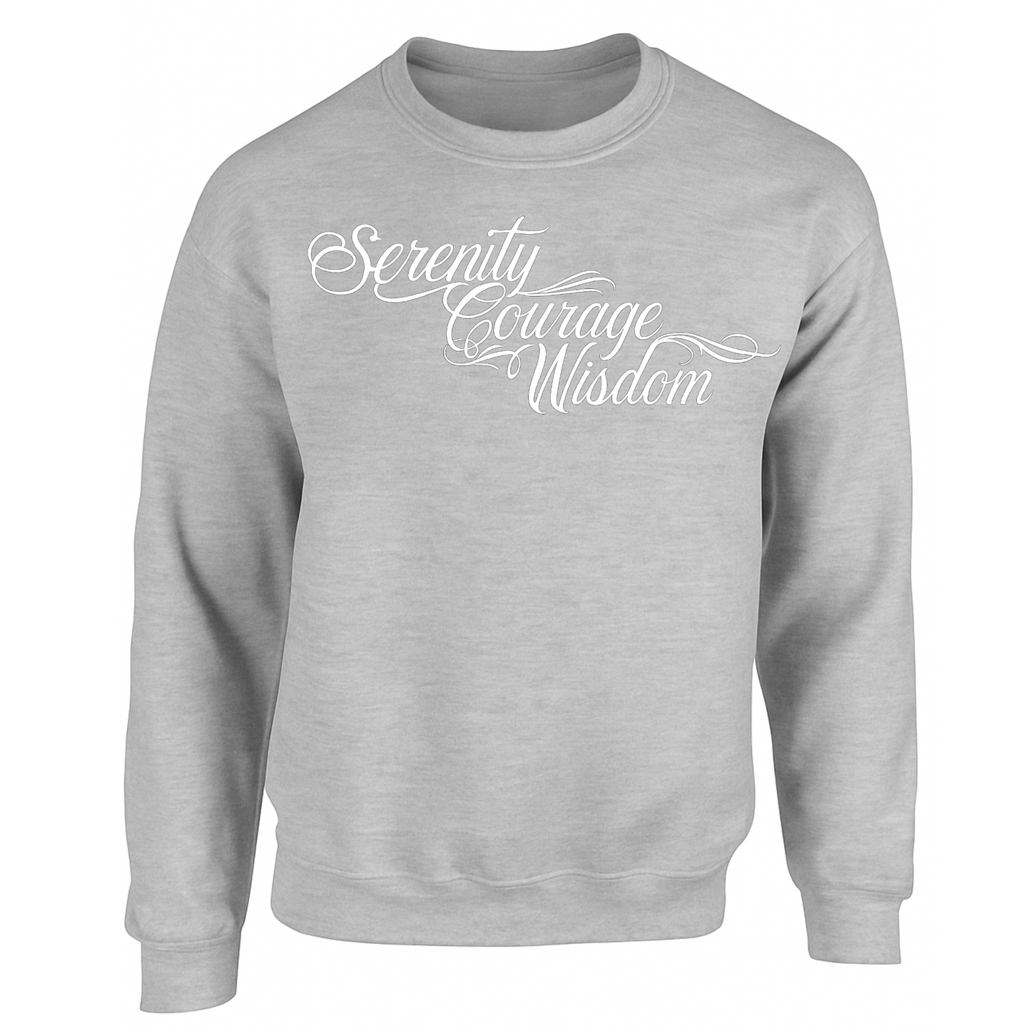 White - Serenity Courage Peace Sweatshirts (multi colours) (Copy)