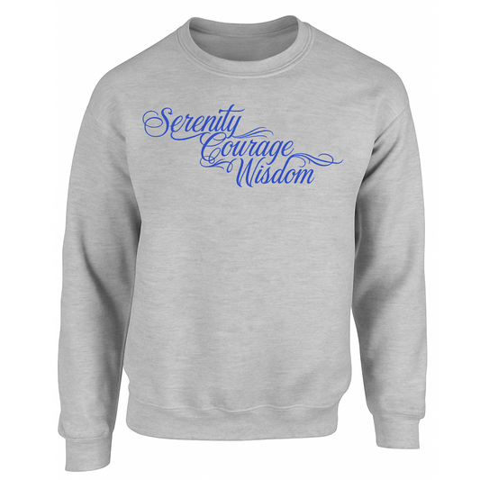 Blue - Serenity Courage Peace Sweatshirts (multi colours)