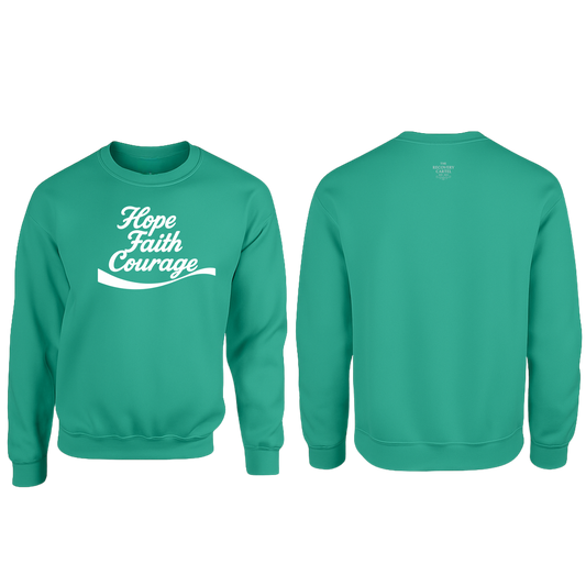 Hope Faith Courage Sweatshirts (Front) See images for different colourways