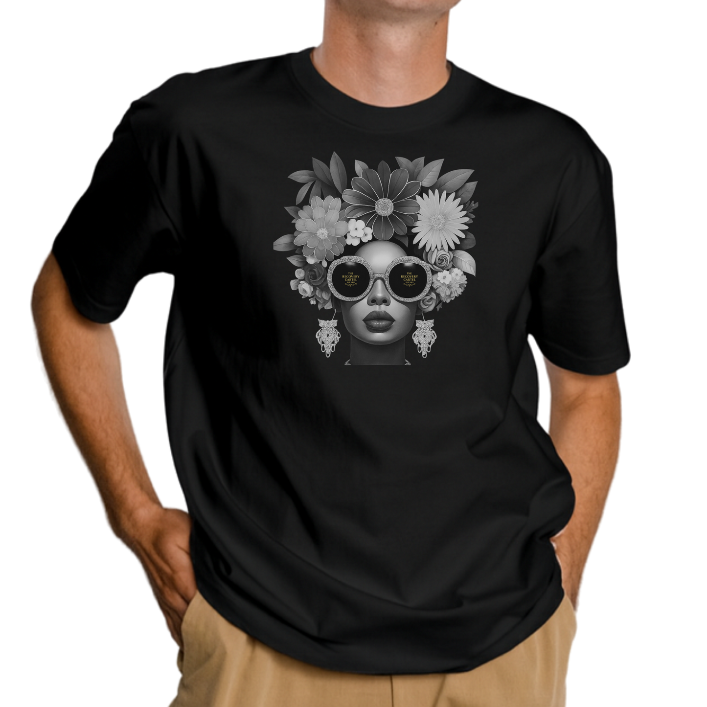 Peaceful Lilly T-shirts Black n White Lilly  - (Black / White / Navy)