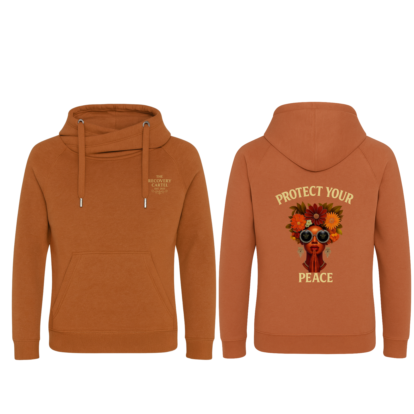 Protect Your Peace Premium Hoodies (Ginger Biscuit Gold Logo) ** LIMITED STOCK**