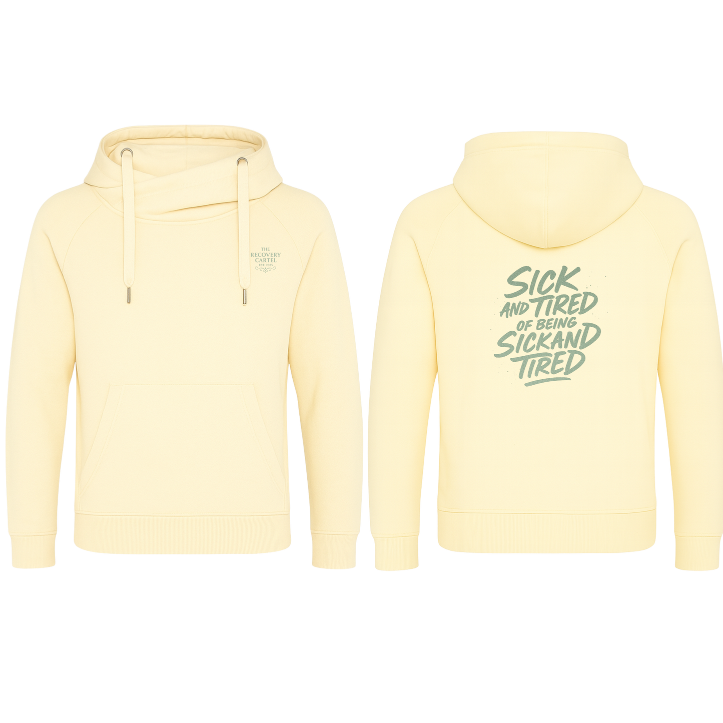 Sick n Tired  Premium Hoodie (Vanilla Ice Cream with colour variant logo)