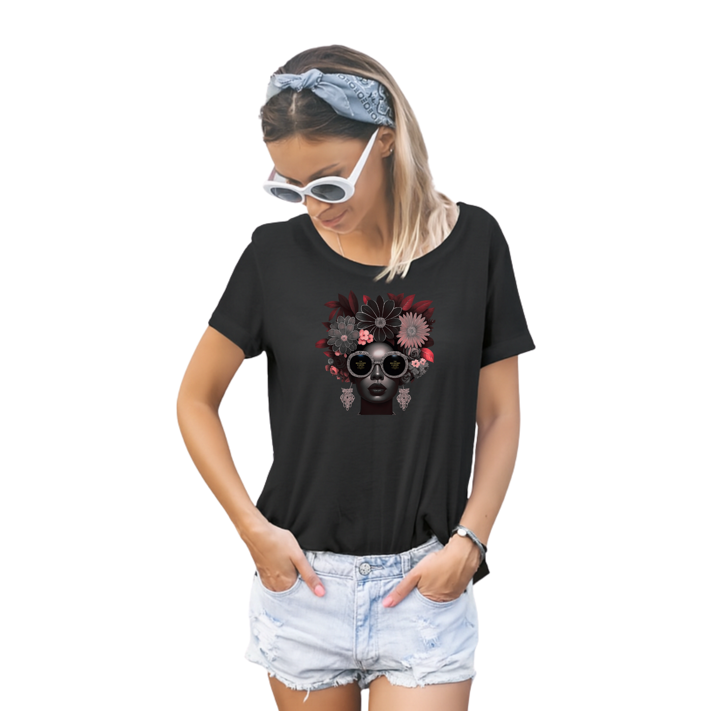 Peaceful Lilly T-shirts Black n Red Lilly  - (Black / White / Navy)