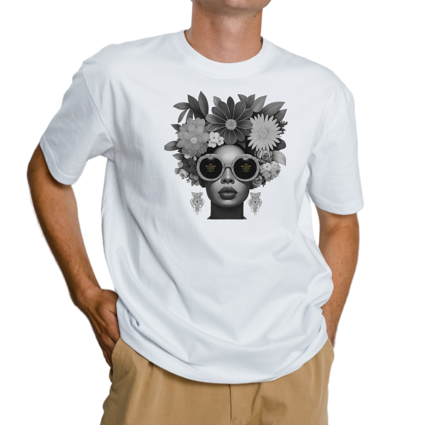 Peaceful Lilly T-shirts Black n White Lilly  - (Black / White / Navy)