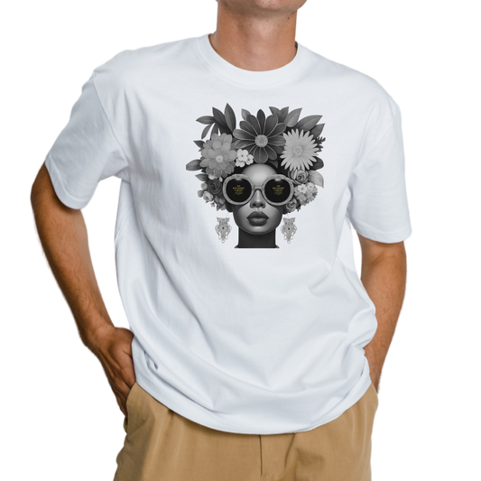 Peaceful Lilly T-shirts Black n White Lilly  - (Black / White / Navy)