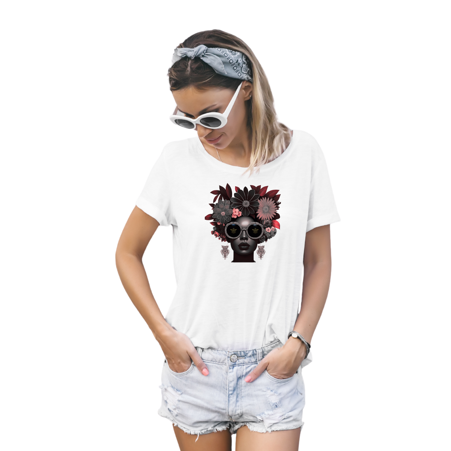 Peaceful Lilly T-shirts Black n Red Lilly  - (Black / White / Navy)
