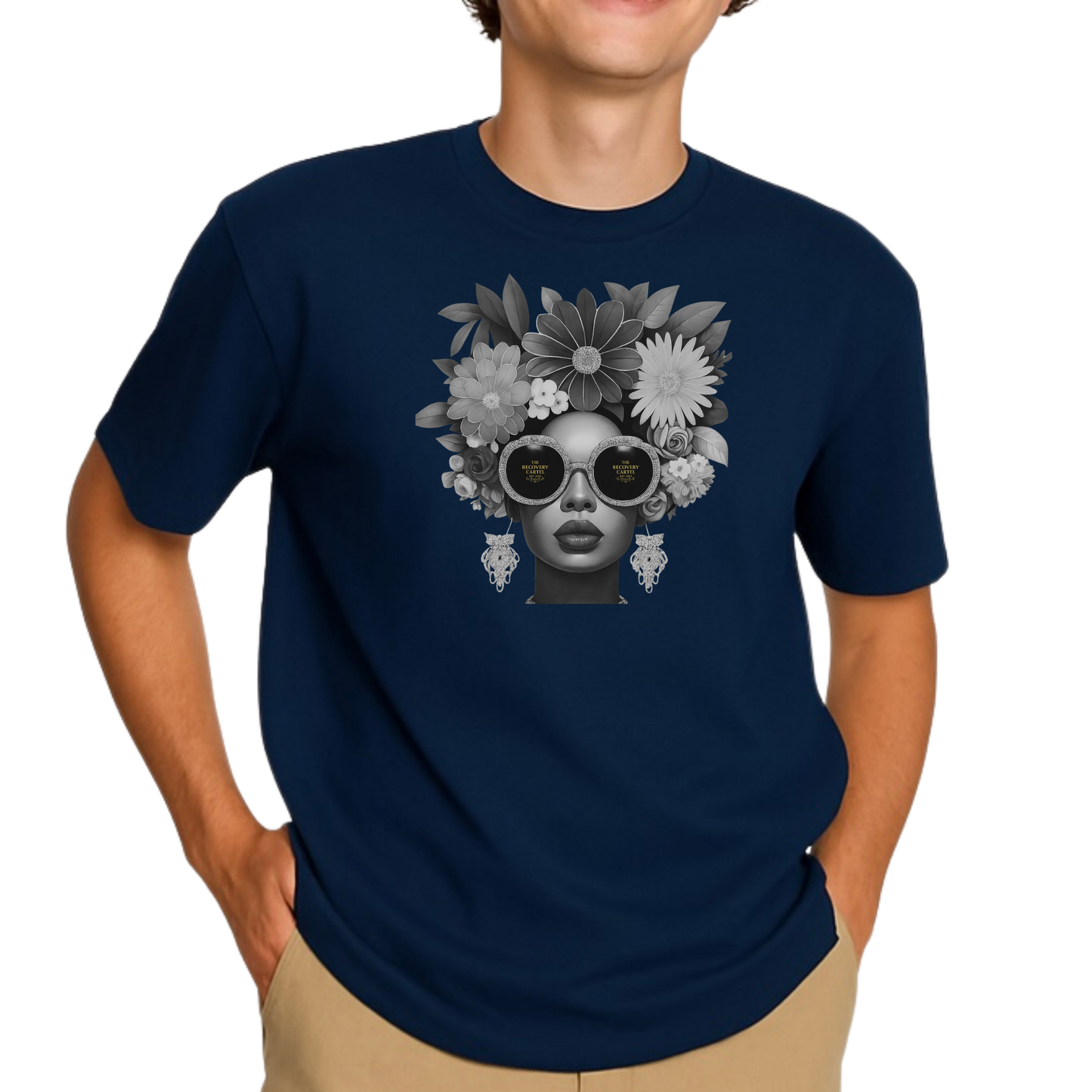 Peaceful Lilly T-shirts Black n White Lilly  - (Black / White / Navy)