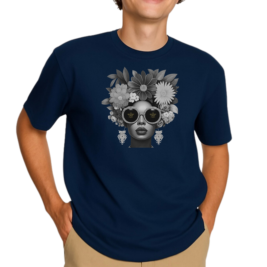 Peaceful Lilly T-shirts Black n White Lilly  - (Black / White / Navy)