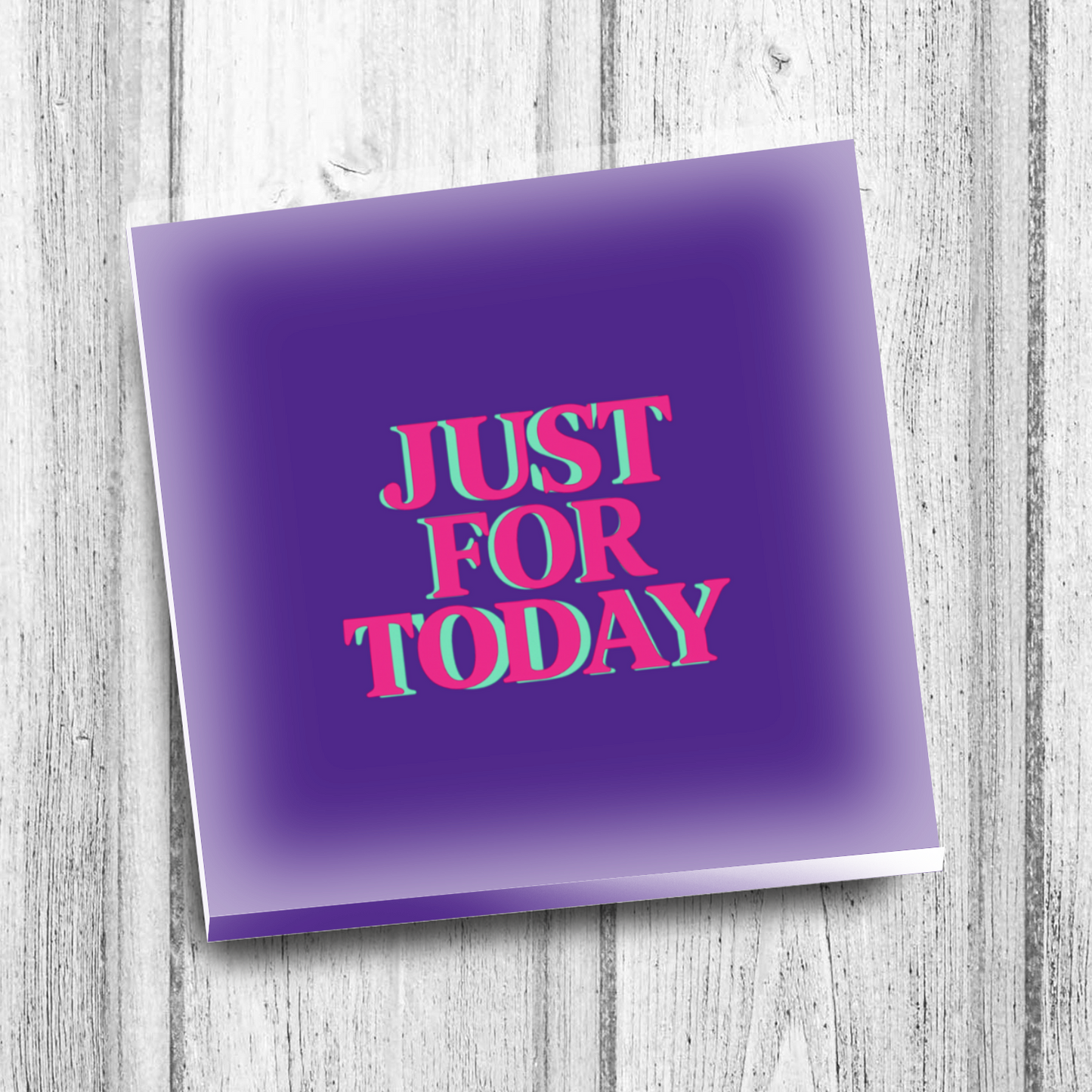 Glass Coaster - Just For Today - Purple