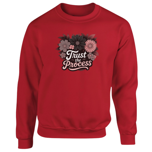Trust The Process Sweatshirt (Black n Red Logo)