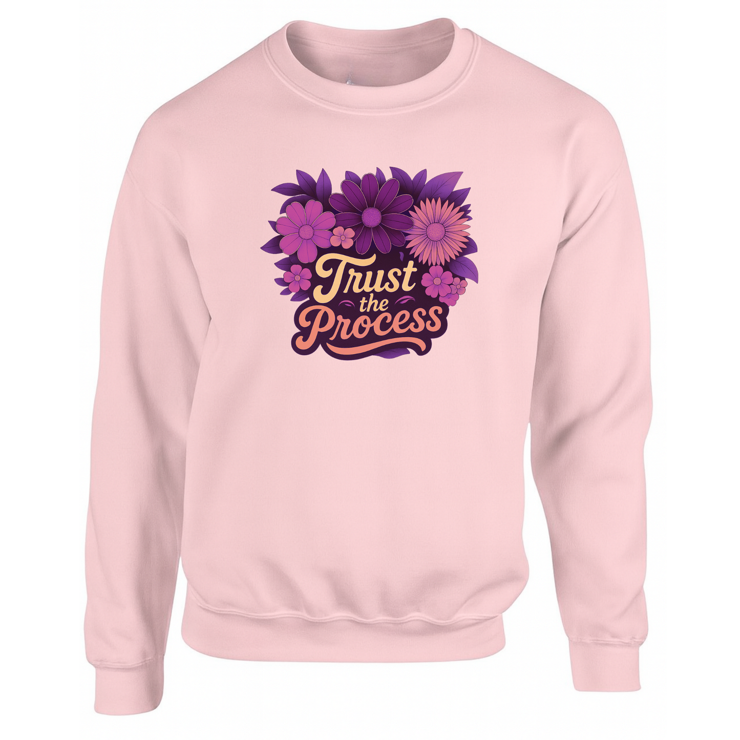 Trust The Process Sweatshirt (Pink, Purple n Peach Logo)