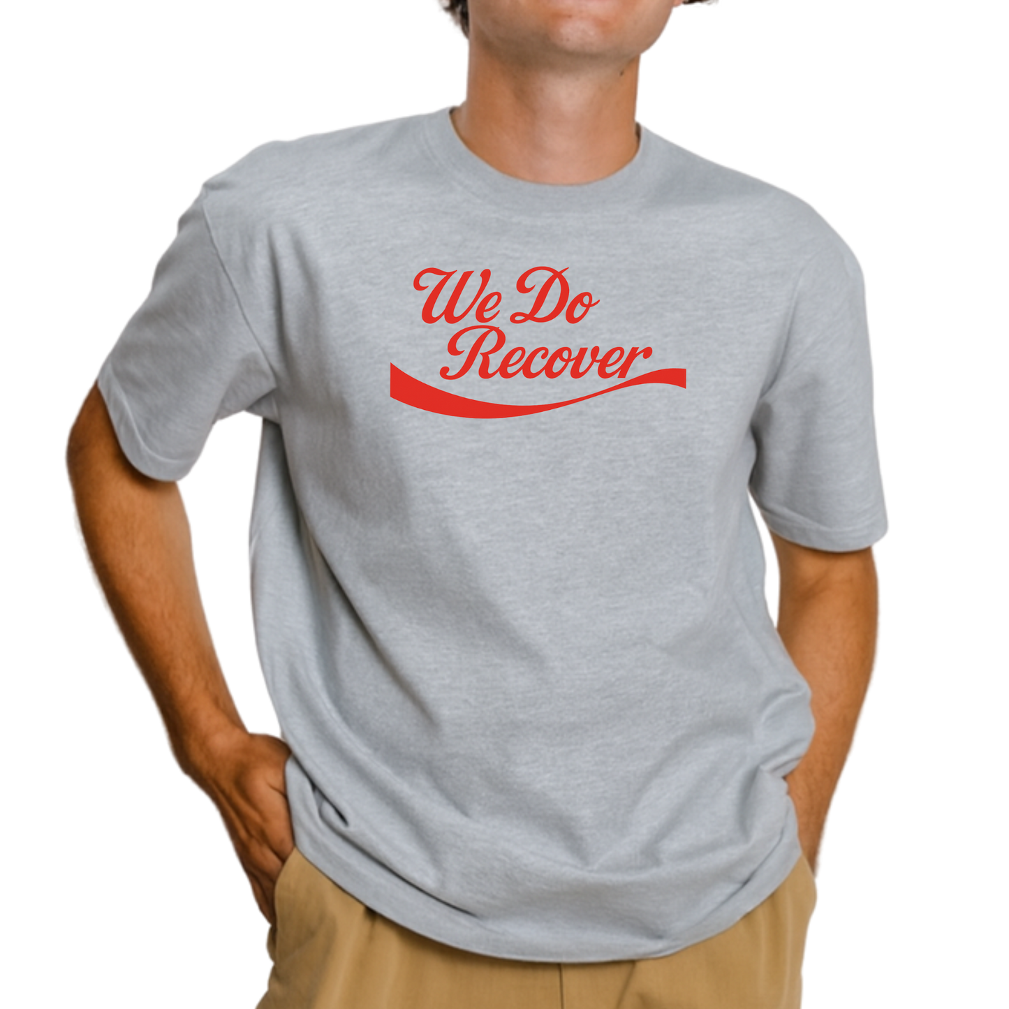 We Do Recover  - T-Shirt (Different Colour Variant) Red Print